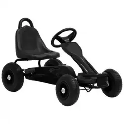 Kart De Pedales Con Neumáticos Negro Vidaxl