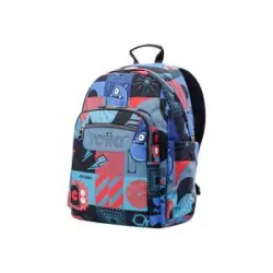 Totto - Mochila escolar cyber monstruos Acuarela