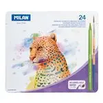 Caja Milan con 24 lápices colores acuarelables Todocolor + 1 pincel