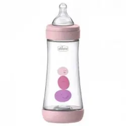 Chicco - Biberón de flujo rápido 300 ml rosa