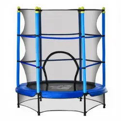 Trampolín Para Niños De +3 Años Con Red De Seguridad Azul Homcom