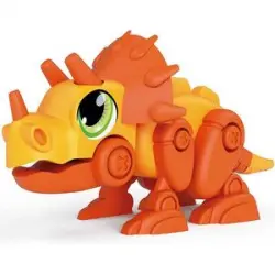 Clementoni - Robot Dino Triceratops para aprender robótica infantil y montaje ㅤ