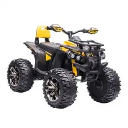 Homcom - Quad eléctrico 12V amarillo