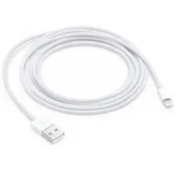 Cable Apple Lightning a USB Blanco 2 m