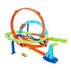 Hot Wheels - Pista para coches de juguete Ciclón Looping Extremo Hot Wheels Action.