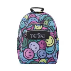 Totto - Mochila escolar adaptable a carro emojis Acuareles