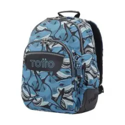 Totto - Mochila escolar tiburones Rayol