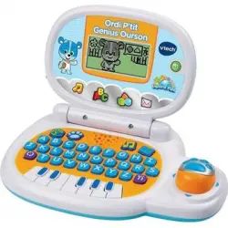 Ordi P'tit Genius Blue Bear - Computadora Educativa Para Niños Vtech