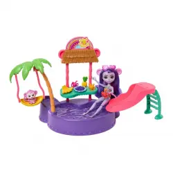 Mattel - Sunshine Island Muñeca mono con piscina y accesorios Enchantimals Mattel.