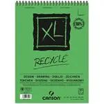 Bloc de dibujo microperforado A3 Canson XL Recyclé espiral 160 g 50 h verde