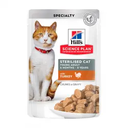 Hill’s Science Plan Sterilised Young Adult Pavo Sobre en Salsa para gatos