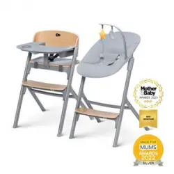 Kinderkraft - Trona Livy con Hamaca Calmee Madera-Gris