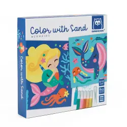 Láminas para pintar con arena de colores – Sirenas