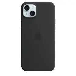 Funda de silicona Apple Negro para iPhone 15 Plus