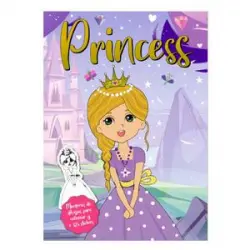 Libro Princesas con 125 pegatinas y juegos purpurina (Varios modelos)