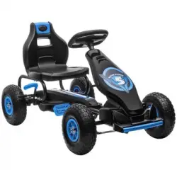 Go Kart A Pedales Para Niños 5-12 Años Asiento Ajustable Azul Homcom