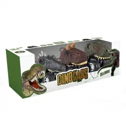 Pack 3 dinocoches con autoimpulso: Spinosaurus, Carnotaurus y T-Rex