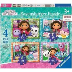 Ravensburger - Puzzle Casa de Gabby, Colección 4 in Box, 10-16 Piezas, para Niños ㅤ