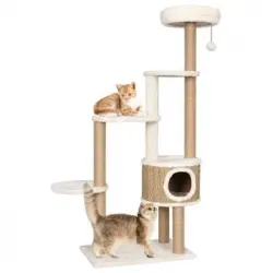 Árbol Para Gatos Cojín Lujo Poste Rascador Hierba Marina 148 Cm Vidaxl