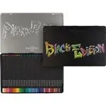 Estuche de metal con 36 lápices de color Faber-Castell Black Edition