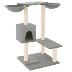 Rascador Para Gatos Con Postes Gris Claro 82 Cm Vidaxl