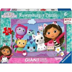 Ravensburger - Puzzle gigante de suelo Gabby's Dollhouse, 125 piezas para niños ㅤ