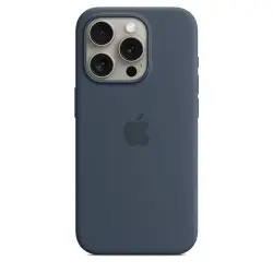 Funda de silicona Apple azul tormenta para iPhone 15 Pro