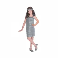 Disfraz Infantil Silver Flapper 6-8 años