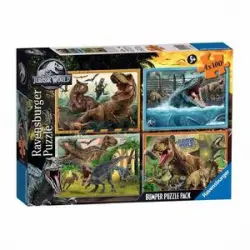 Ravensburger - Jurassic World - Pack 4 puzzles 100 piezas